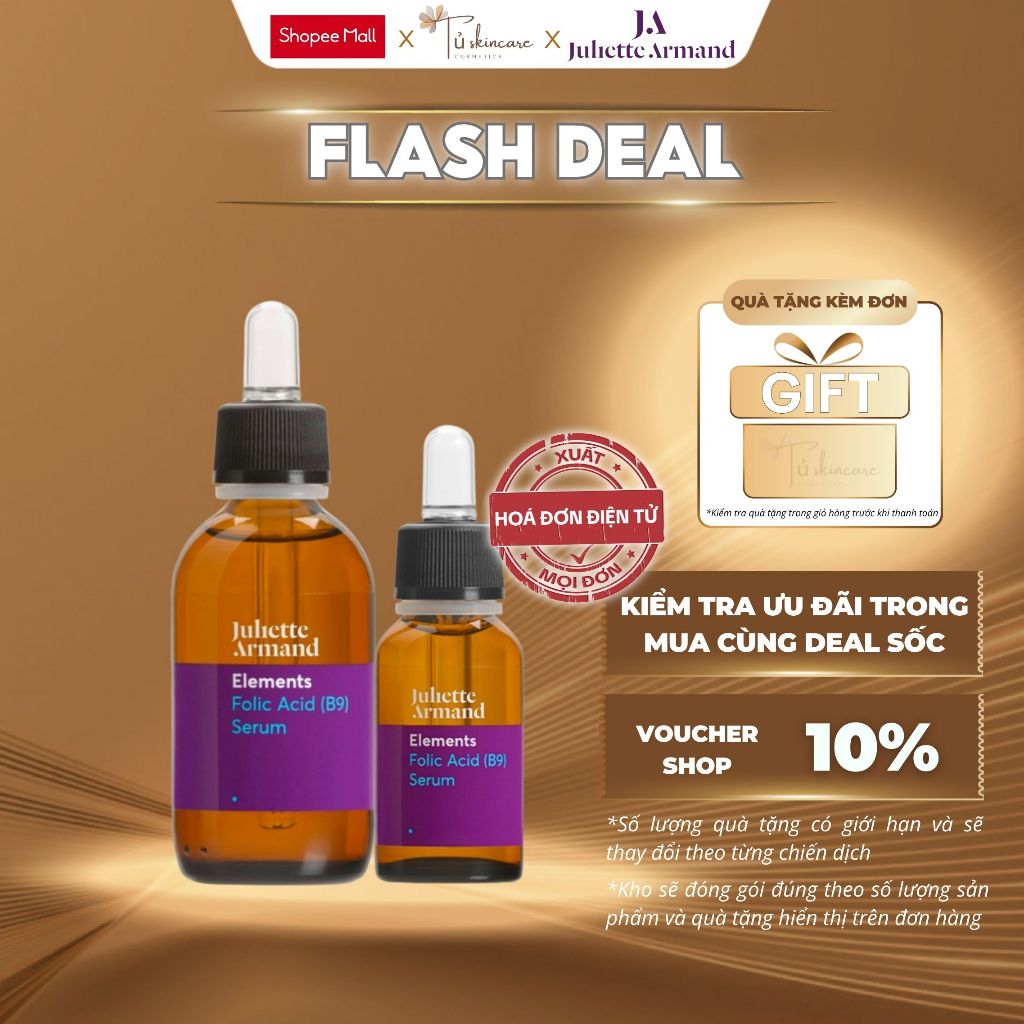 Tinh Chất Hỗ Trợ Phục Hồi Da Và Làm Dịu Da Juliette Armand Elements Folic Acid (B9) Serum