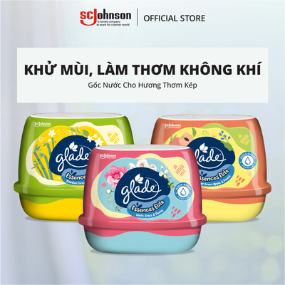 GLADE Sáp Thơm Cao Cấp Công Thức Gốc Nước Cho Hương Thơm Kép Khử Mùi Lưu Hương Bền Lâu 180g