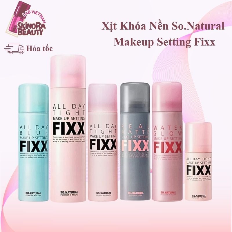Xịt Khóa Nền Fixx So.Natural All Day Setting Fixx Xịt Khóa Cố Định Makeup Fixx So.Natural Lâu Trôi -