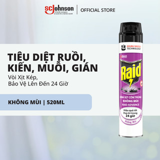RAID Bình Xịt Côn Trùng/ Xịt Muỗi Bảo Vệ Dài Lâu Hiệu Quả Tốt Duy Trì Trong 24h 300ml/520ml/800ml