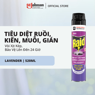 RAID Bình Xịt Côn Trùng/ Xịt Muỗi Bảo Vệ Dài Lâu Hiệu Quả Tốt Duy Trì Trong 24h 300ml/520ml/800ml
