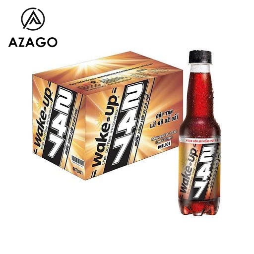 Thùng 24 chai Nước tăng lực vị cafe Wakeup 247 330ml - AZAGO STORE