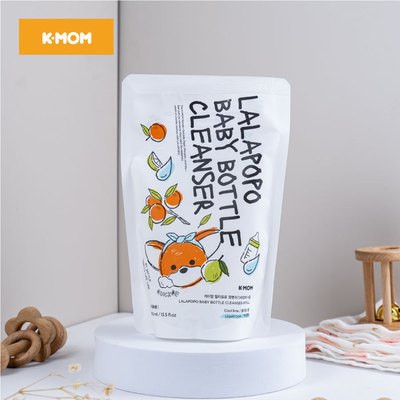 Gel rửa bình thuần chay cao Lalapopo K-Mom Hàn Quốc dạng túi refill 400ml