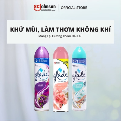 GLADE Combo 2 Xịt Thơm Phòng Khử Mùi Lưu Hương Tự Nhiên 280ml x2