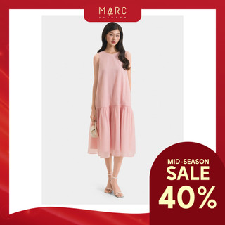 MARC FASHION Đầm Kiểu Nữ Form Suông Sát Nách Thắt Nơ Lưng - CBLH073023