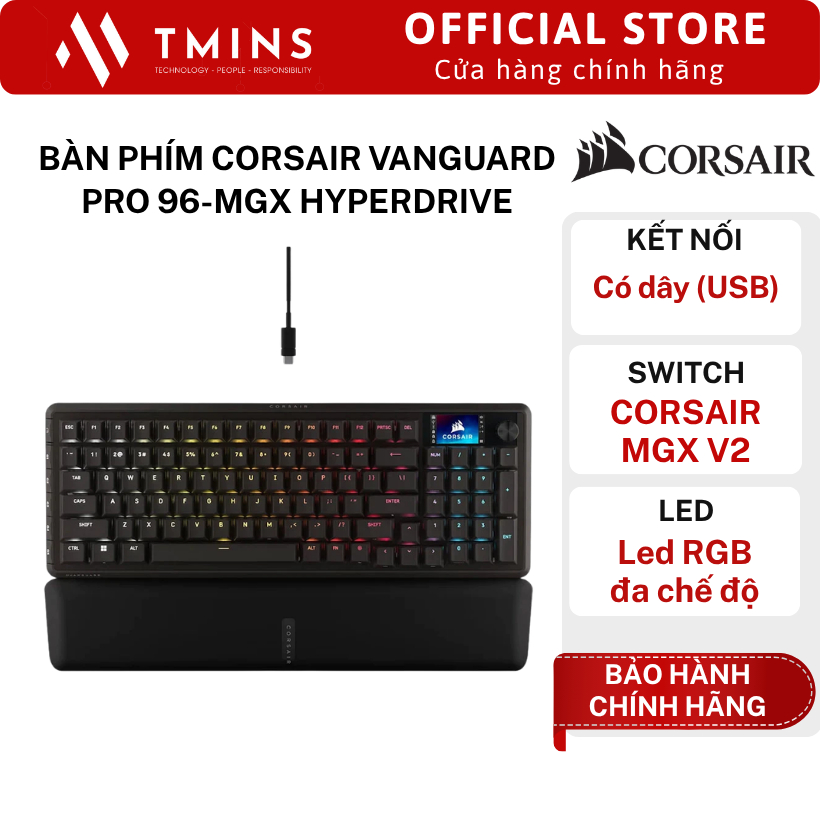 Bàn phím Corsair VANGUARD PRO 96-MGX Hyperdrive - Hàng chính hãng