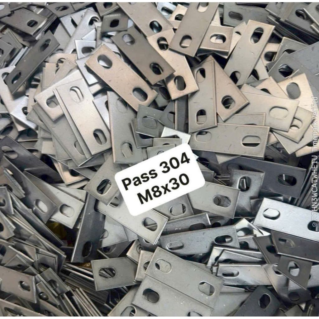 10 cái Pass riêng INOX 304  pát INOX 304 M8*30  M8*40  dùng cho kẹp U năng lượng mặt trời