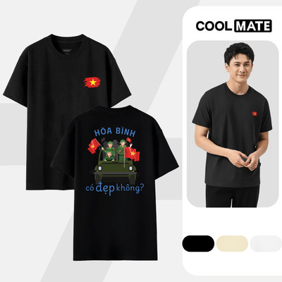 [MUA 2 GIẢM 5%][BST TỰ HÀO VIỆT NAM]Áo thun Cotton Compact in Hoà bình -  Coolmate