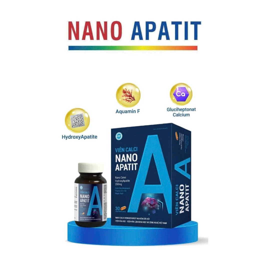 Viên uống bổ sung canxi Hydroxyt Nano apatit
