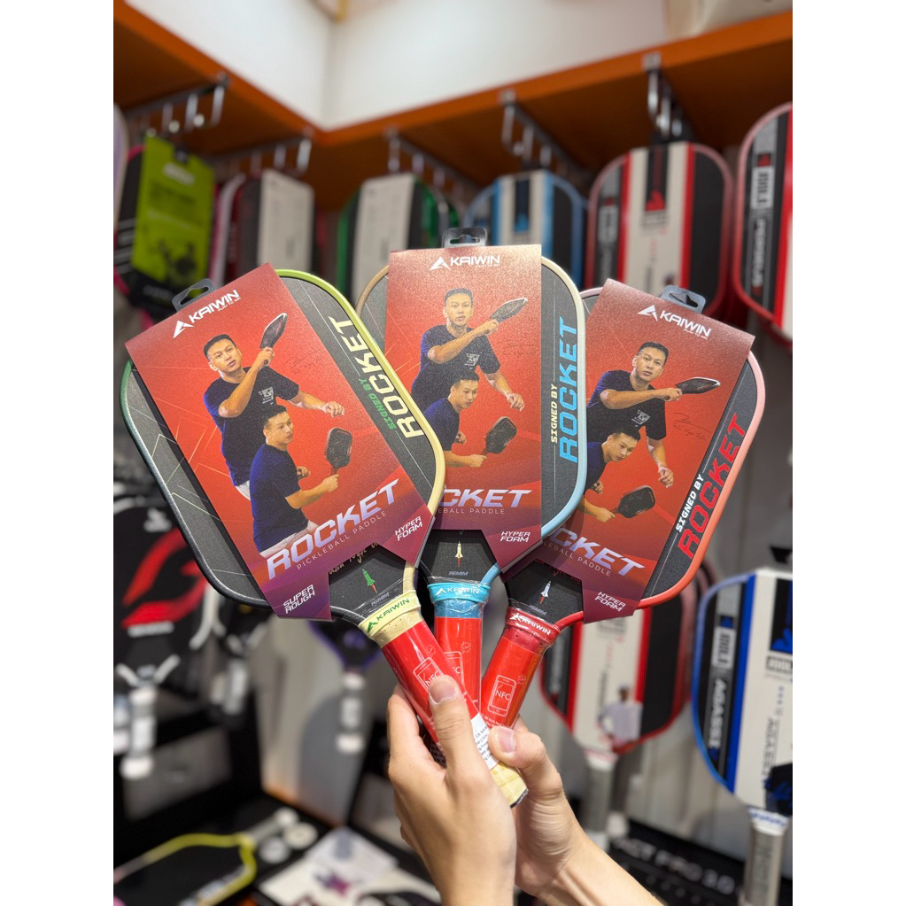 [KAIWIN] VỢT PICKLEBALL KAIWIN ROCKET CHÍNH HÃNG ( tặng kèm quần cán và dán viền áo đấu kaiwin )