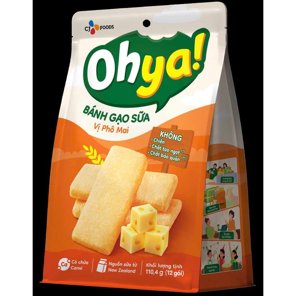 BÁNH GẠO SỮA OHYA – Món Snack Healthy 🌾🥛