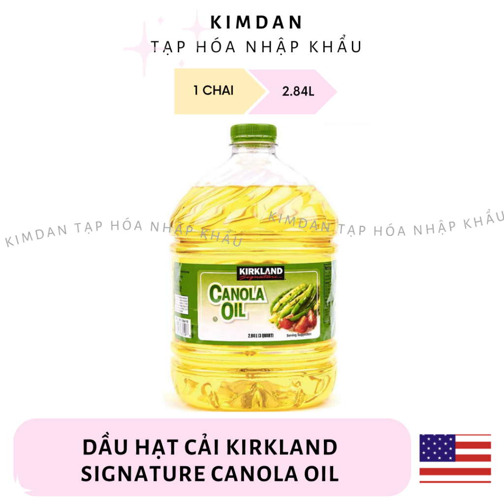 [Date 2026 - Hoả tốc] DẦU ĂN HẠT CẢI KIRKLAND Signature Canola Oil 2.84L của Mỹ ít chất béo bão hoà 