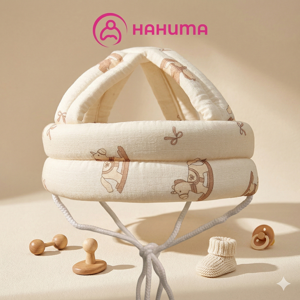 Mũ Bảo Hiểm Hahuma Cho Bé Tập Bò, Tập Đi – Mũ Bảo Vệ Đầu Tránh Va Đập 360 Độ