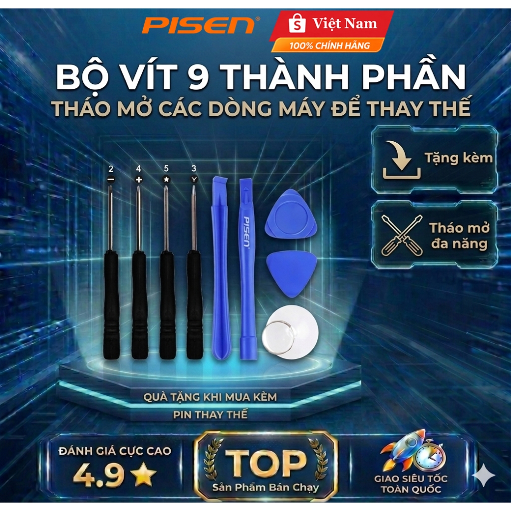 Bộ công cụ mở iP PISEN 3C-BST9909 (Tool kit) -For All - Hàng chính hãng | BigBuy360 - bigbuy360.vn