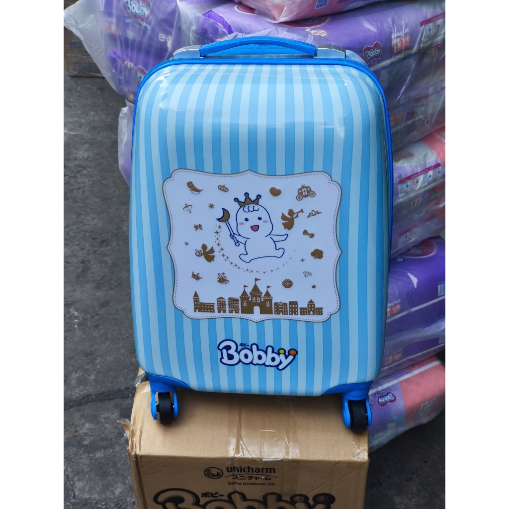 [Gift] Vali Kéo cho bé 18 inch hàng KM Bobby và Huggies