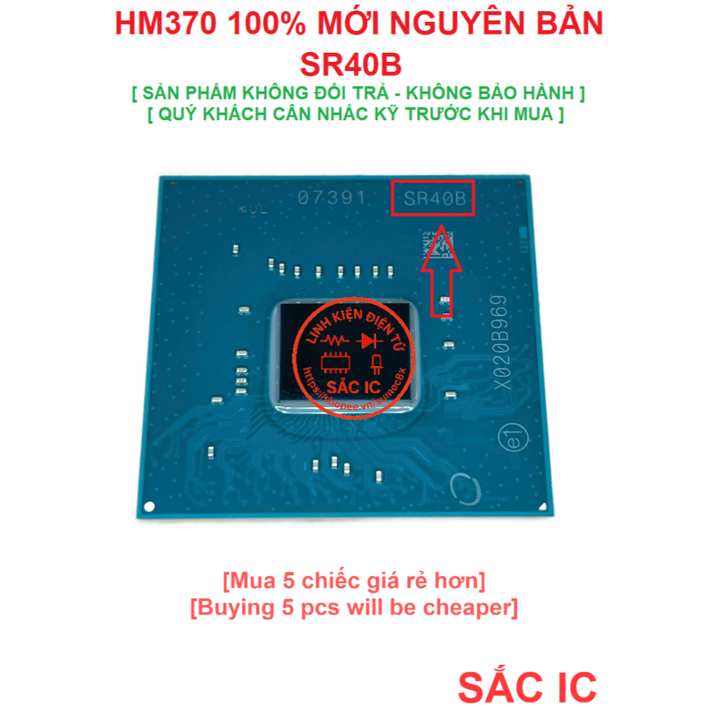 [KHÔNG BẢO HÀNH] FH82HM370 HM370 SR40B chipset trên bo mạch - Mới nguyên bản - Original NEW