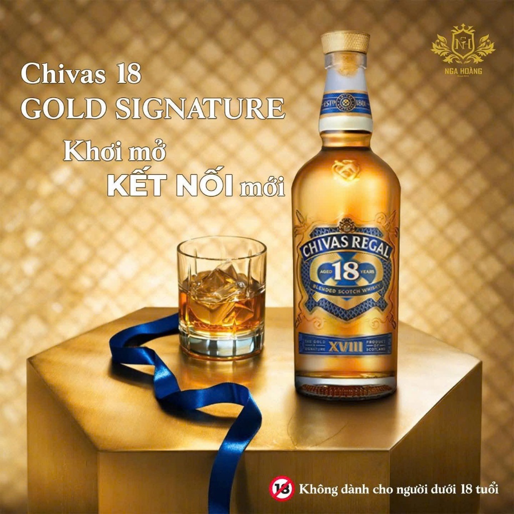 CHIVAS 18 GOLD NHẬP KHẨU CHÍNH HÃNG - THỂ TÍCH 700ML NỒNG ĐỘ 40%