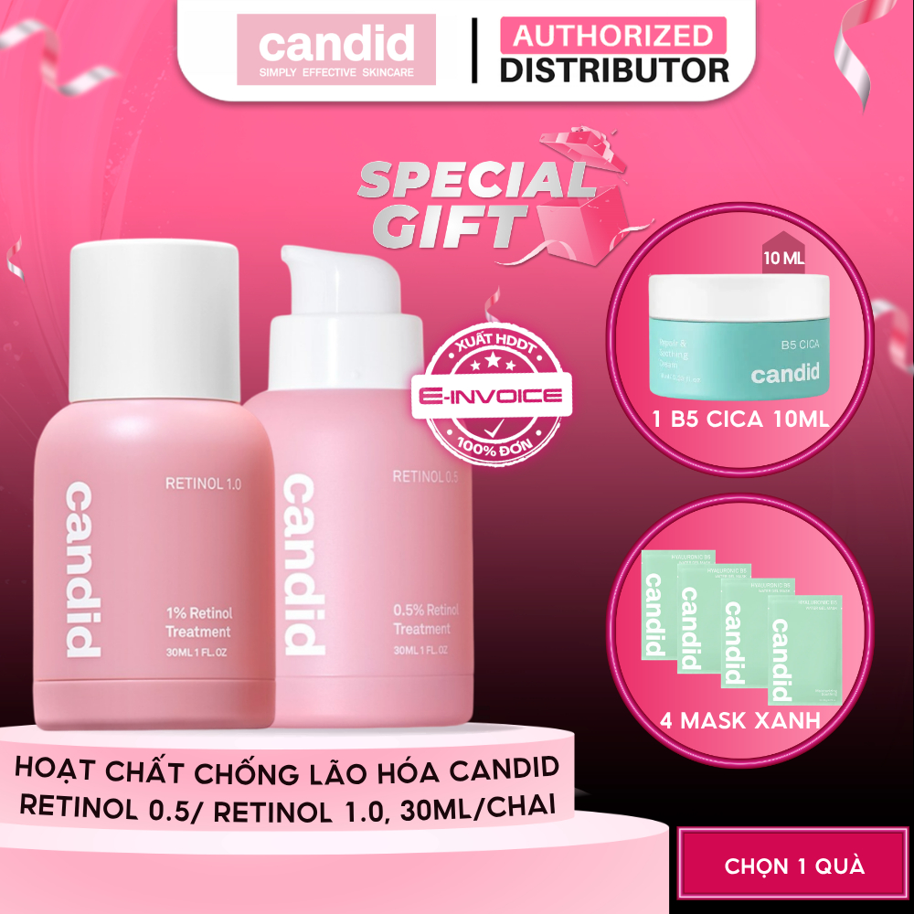 Kem Retinol Candid Chống Lão Hóa Candid Retinol 0.5/1.0% Treatment 30ml