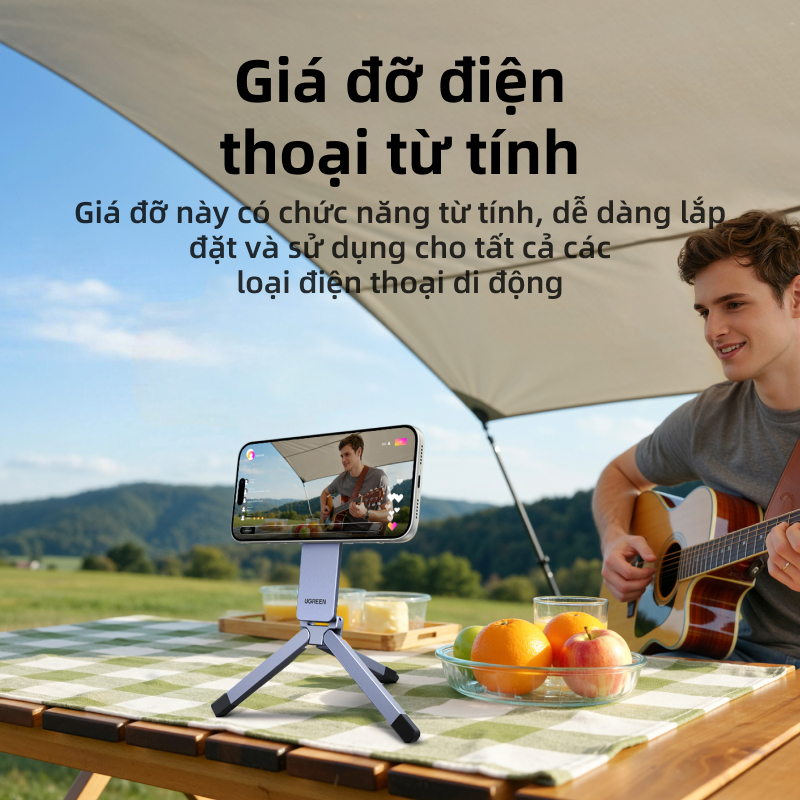 Giá đỡ điện thoại từ tính Ugreen Mount Magsafe Chân máy từ tính Thích hợp cho vlog / Chụp ảnh / Cuộc họp trực tuyến | BigBuy360 - bigbuy360.vn