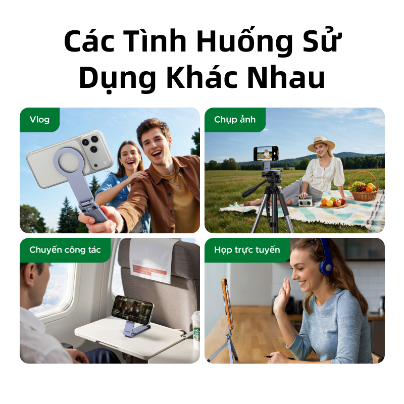 Giá đỡ điện thoại từ tính Ugreen Mount Magsafe Chân máy từ tính Thích hợp cho vlog / Chụp ảnh / Cuộc họp trực tuyến | BigBuy360 - bigbuy360.vn