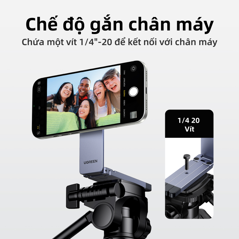 Giá đỡ điện thoại từ tính Ugreen Mount Magsafe Chân máy từ tính Thích hợp cho vlog / Chụp ảnh / Cuộc họp trực tuyến | BigBuy360 - bigbuy360.vn