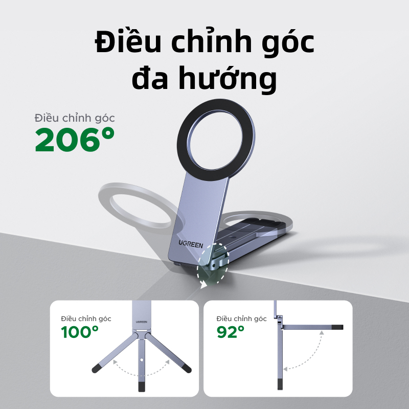 Giá đỡ điện thoại từ tính Ugreen Mount Magsafe Chân máy từ tính Thích hợp cho vlog / Chụp ảnh / Cuộc họp trực tuyến | BigBuy360 - bigbuy360.vn