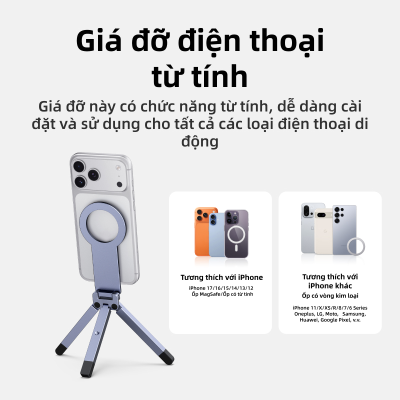 Giá đỡ điện thoại từ tính Ugreen Mount Magsafe Chân máy từ tính Thích hợp cho vlog / Chụp ảnh / Cuộc họp trực tuyến | BigBuy360 - bigbuy360.vn