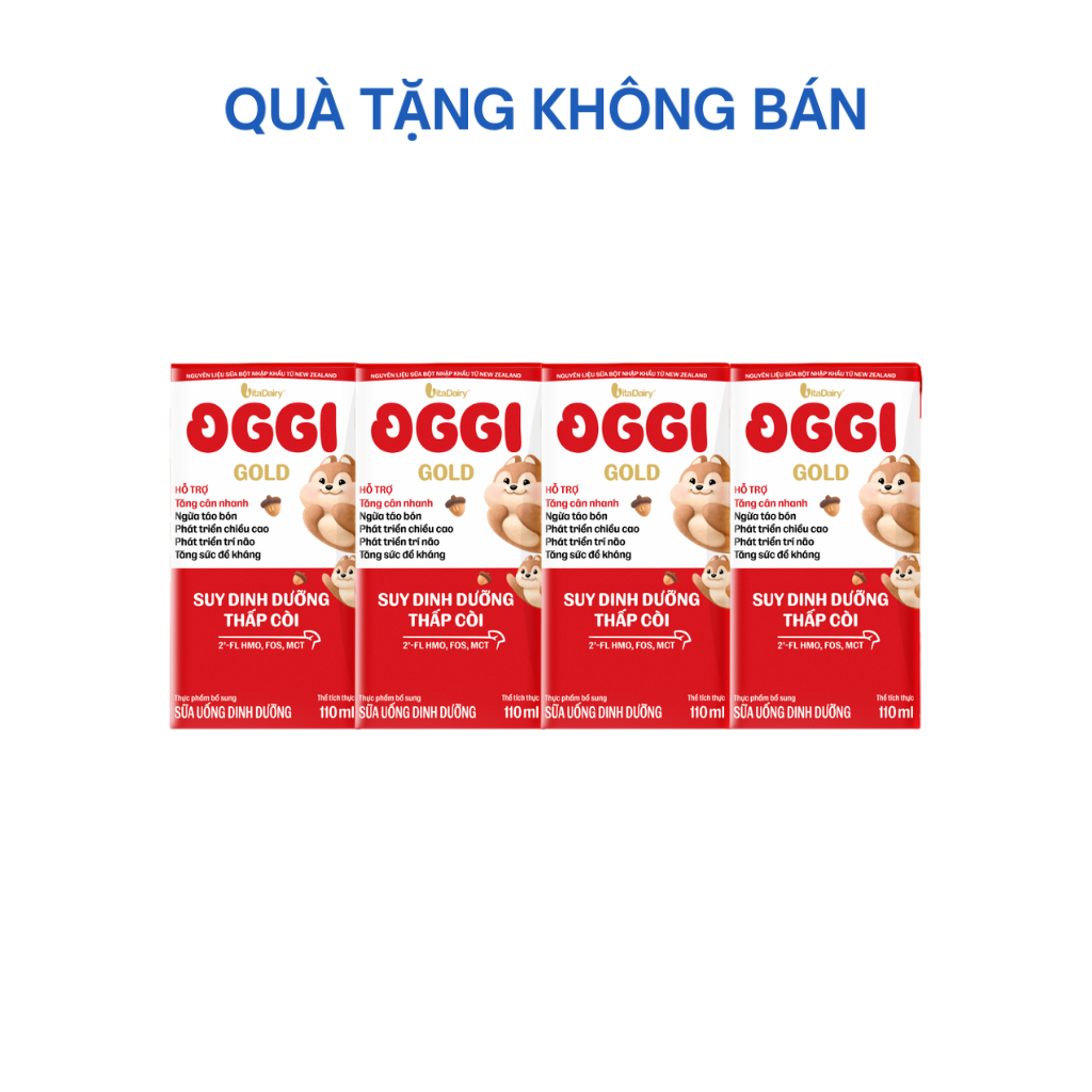 [ QUÀ TẶNG KHÔNG BÁN] (bao bì cũ HSD T10.2026) Lốc SUDD Oggi Gold 110ml