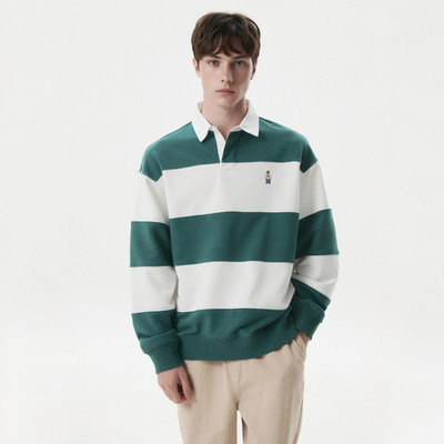 Áo Sweater WHO.A.U Steve Rugby Stripe Sweatshirt_WHMAG2221U