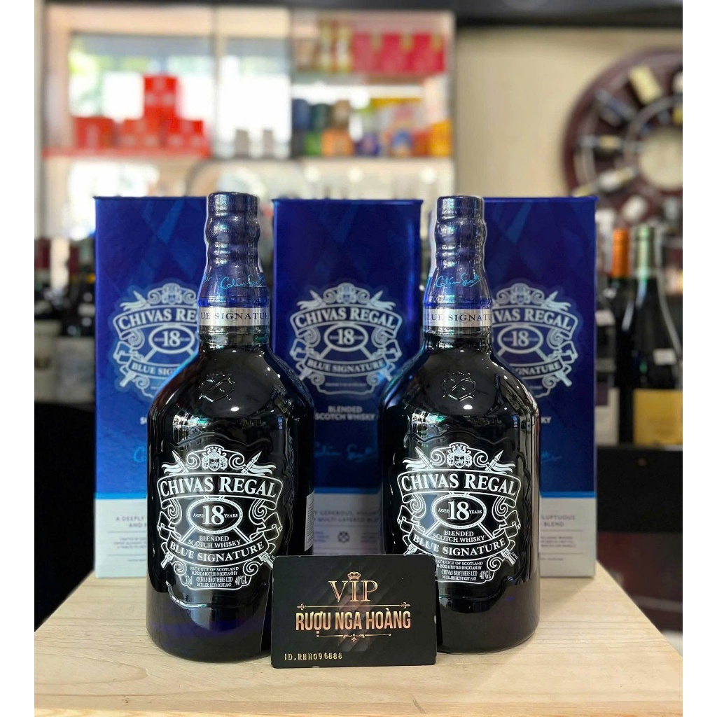CHIVAS 18 BLUE SIGNATURE - NHẬP KHẨU CHÍNH HÃNG - THỂ TÍCH 700ML NỒNG ĐỘ 40%