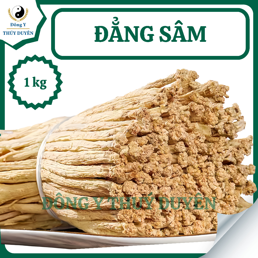 Đẳng Sâm Khô 1kg | Loại 1 - Đảng Sâm Không Lưu Huỳnh, Sấy Khô Tự Nhiên, Sợi To, Vàng