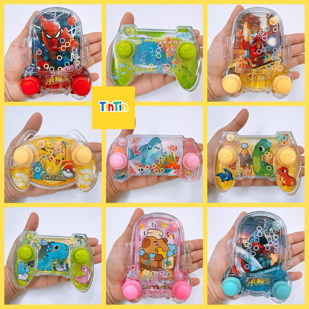 Máy bắn vòng nước Water Game cho bé – Đồ chơi tuổi thơ không pin – Máy game nước cầm tay TinTin