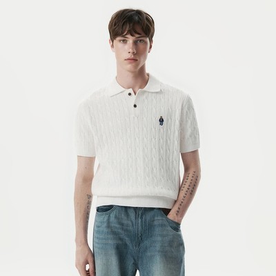 Áo Sweater Mùa Hè WHO.A.U Steve Collar Cable Short Sleeve Sweater_WHKAG2424U