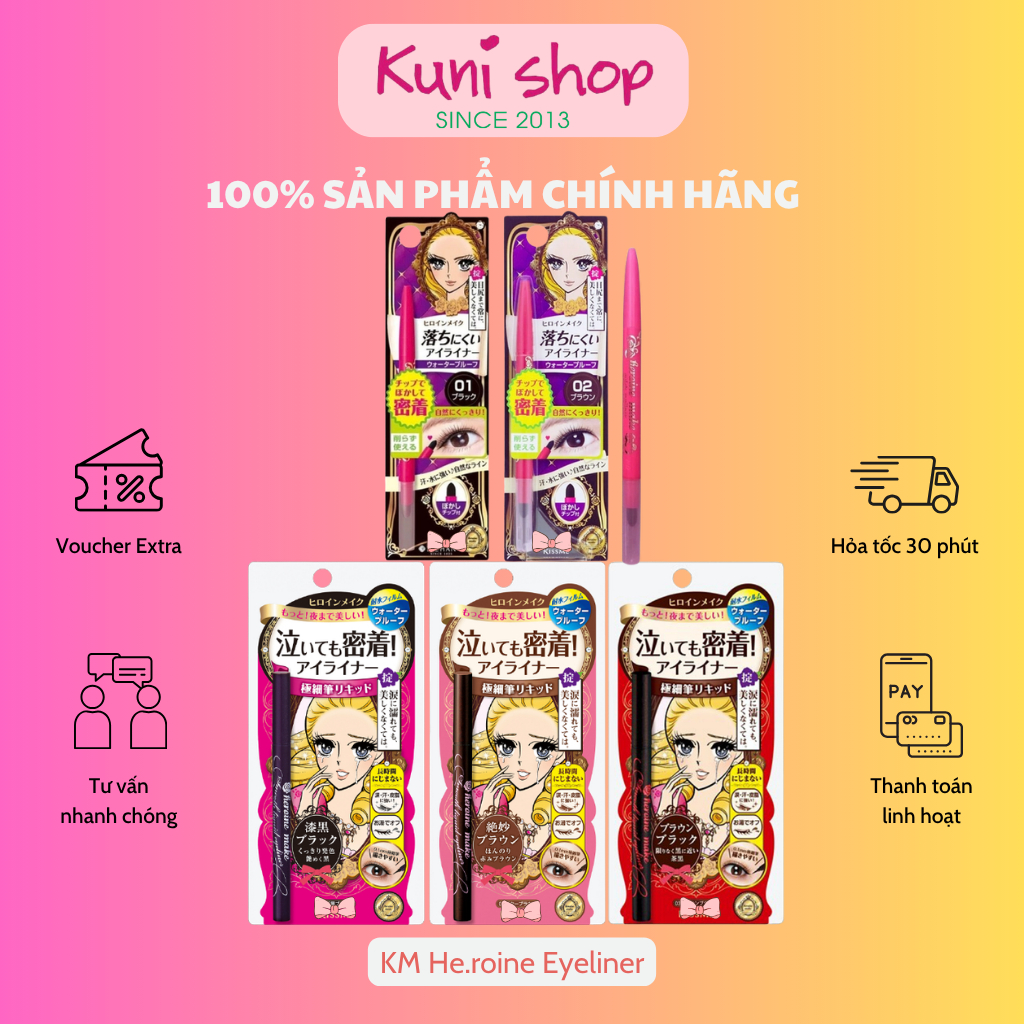 Kẻ mắt KM Heroine các loại
