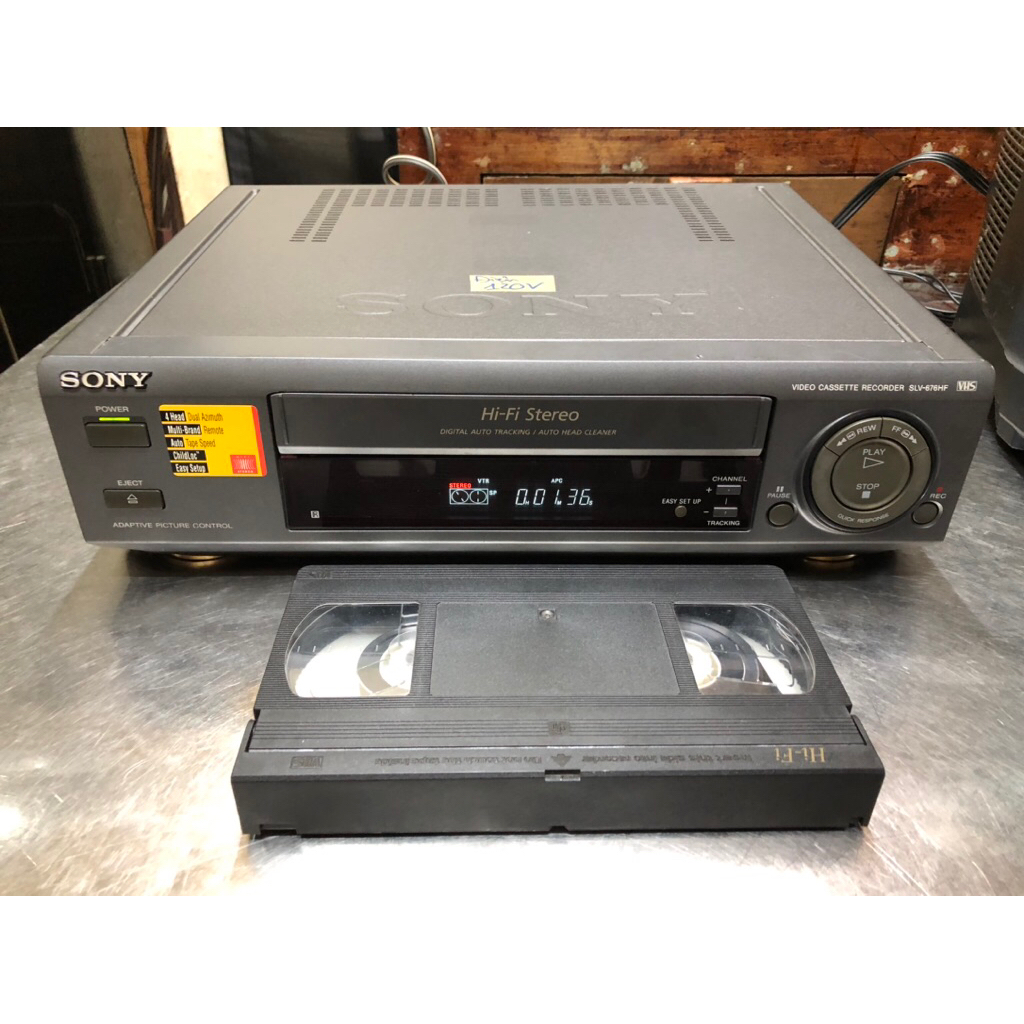 Đầu băng VHS Sony SLV-676HF có Hifi điện 120V sử dụng xem tốt