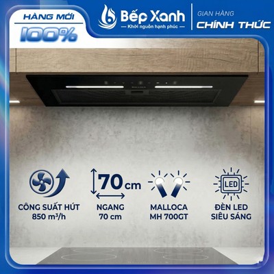 Máy Hút Mùi Âm tủ Malloca MH 700GT - 850 m3/h - Ngang 70cm