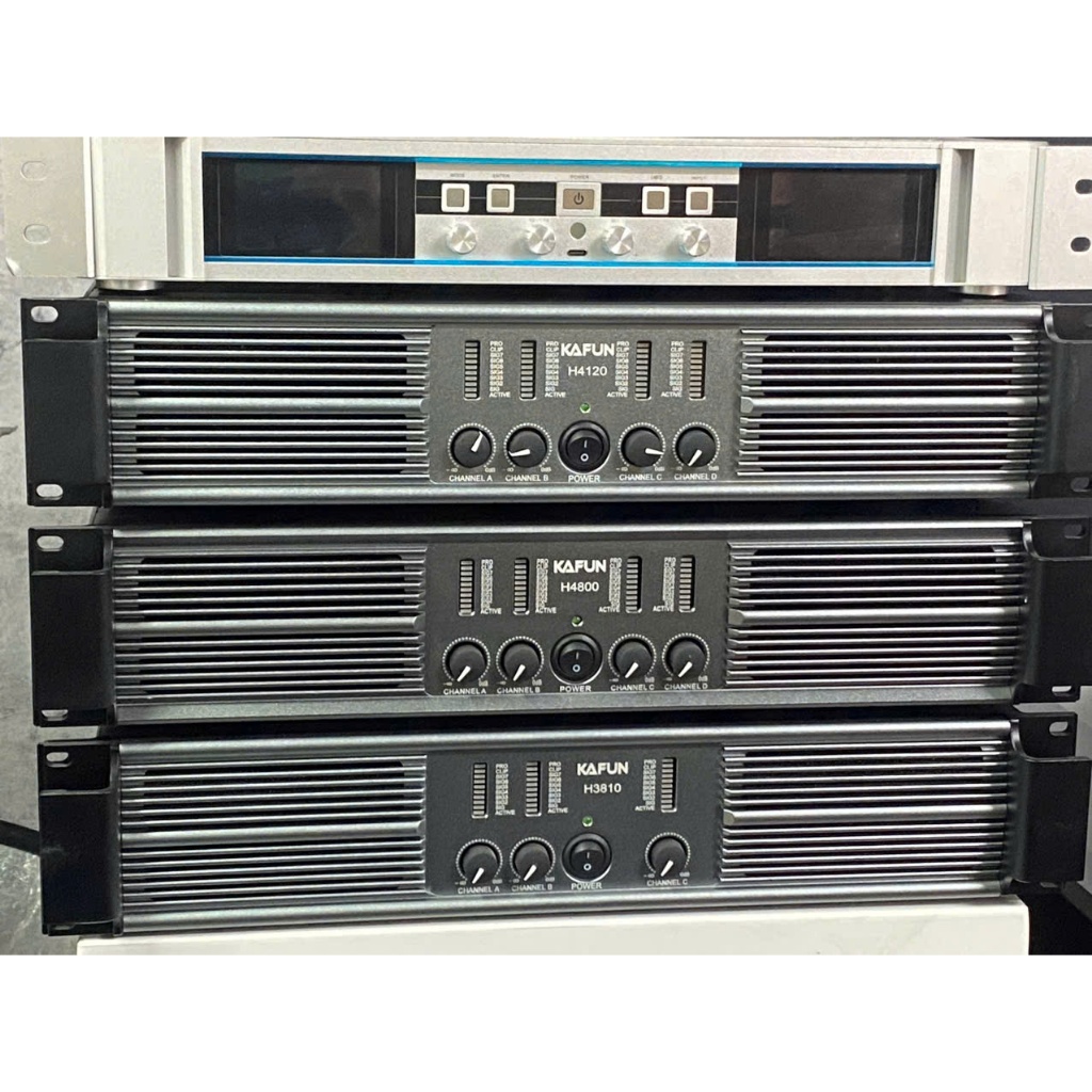 Cục Đẩy Công Suất 4 Kênh Kafun H4800 - 4x800W - Mạch Class H - Đánh Loa Sân Khấu