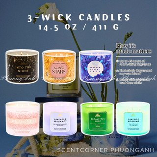 Nến Thơm 3 Bấc B&BW 411g