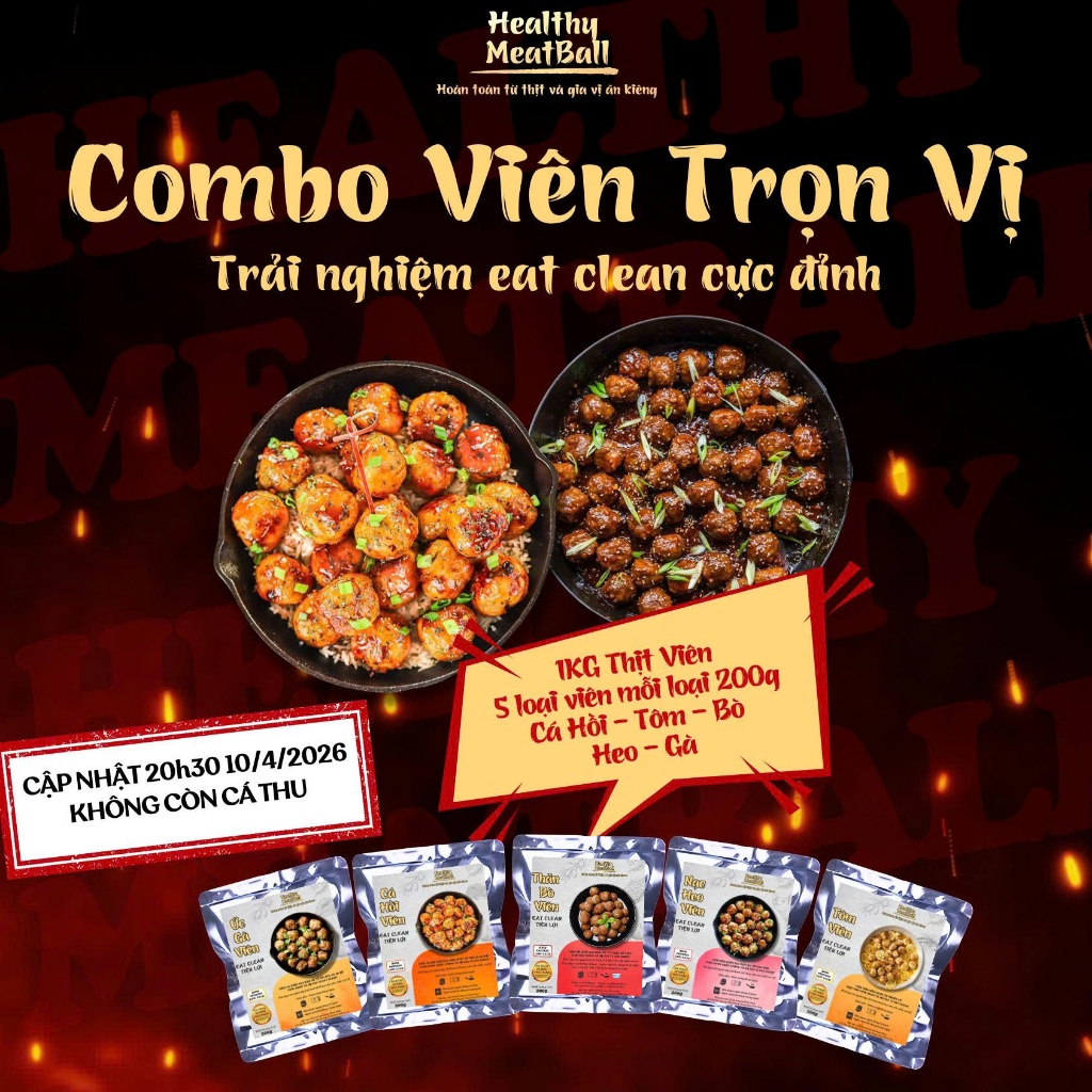 [HOẢ TỐC] COMBO VIÊN TRỌN VỊ 5 LOẠI THỊT VIÊN HEALTHY MEATBALL
