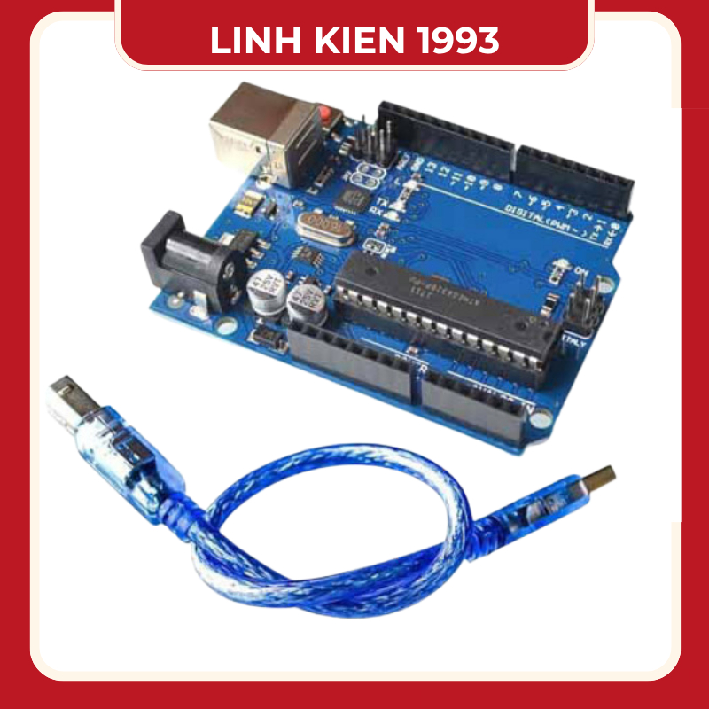 Mạch Lập Trình Arduino Uno R3 ATmega328P + Cáp USB