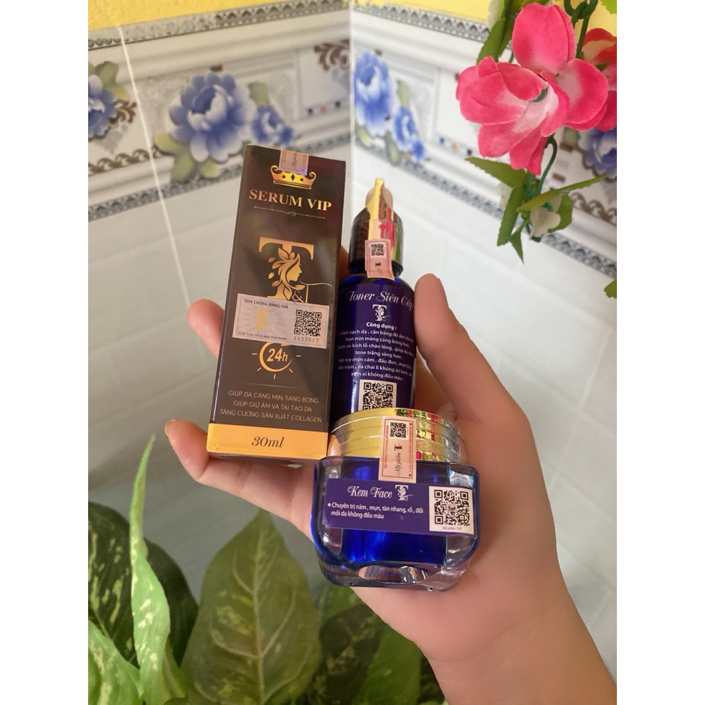 Mẫu mới - combo kem face ,  toner và serum T&T