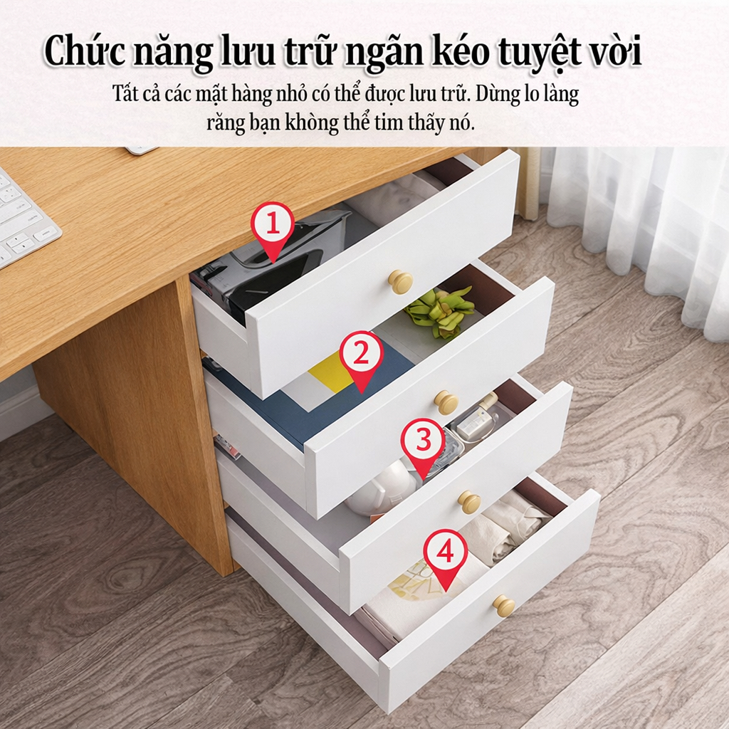 HUHU Bàn làm việc Kệ sách để bàn đa năng decor  Bàn làm việc học tập gỗ cực xinh thương hiệu | BigBuy360 - bigbuy360.vn