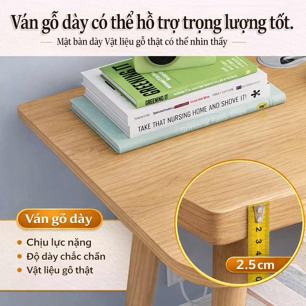 HUHU Bàn làm việc Kệ sách để bàn đa năng decor  Bàn làm việc học tập gỗ cực xinh thương hiệu | BigBuy360 - bigbuy360.vn