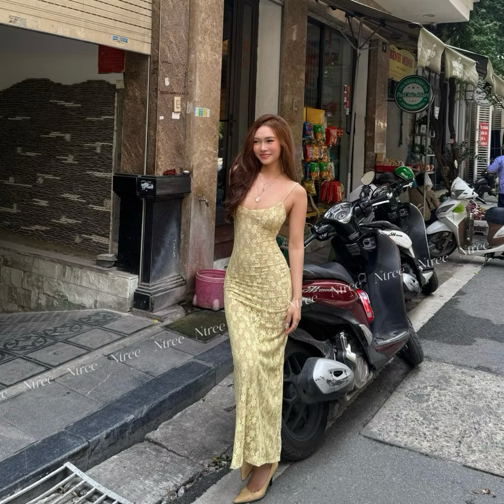 Pass đầm vàng Ntree size M