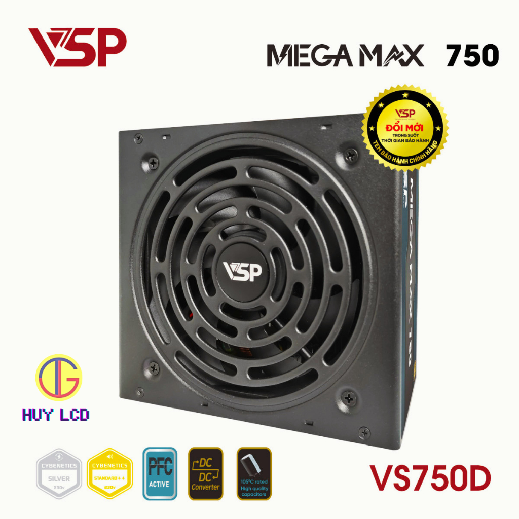 Bộ nguồn máy tính ATX VSP MEGAMAX VS750D - 750W