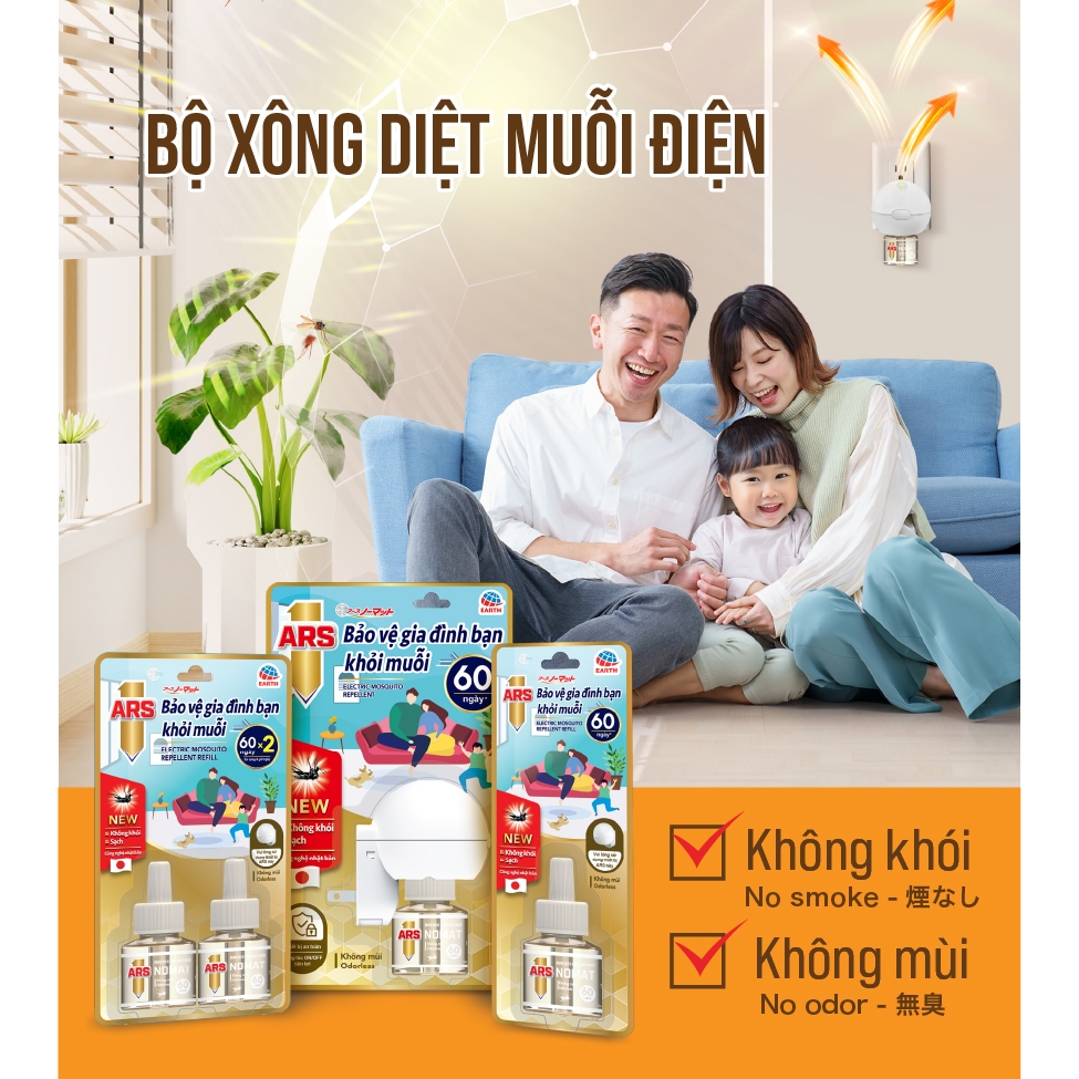 Combo Bộ xông Diệt muỗi ARS Nomat P60 từ Nhật Bản