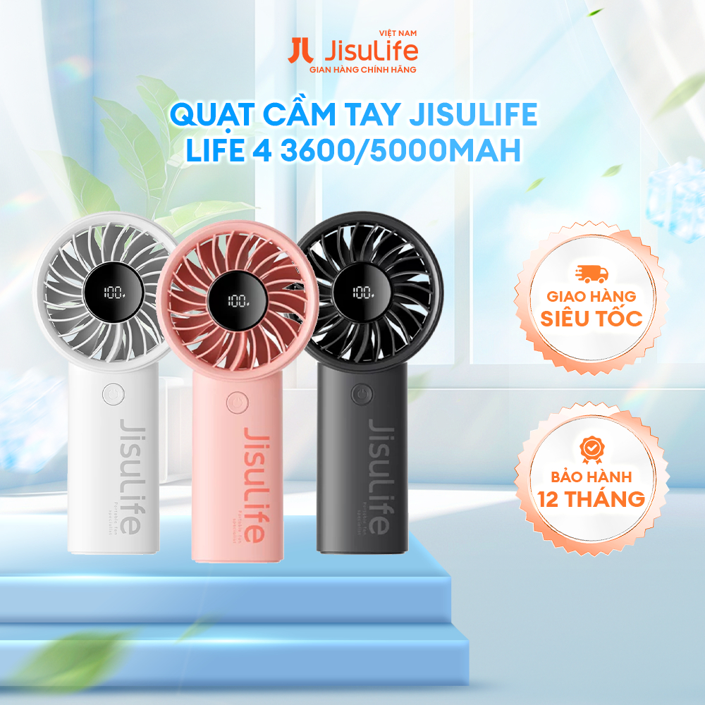 Quạt Mini JISULIFE LIFE 4/LIFE 7/LIFE 9 - Pin 3600mAh - Dùng Đến 12H - Bảo Hành 12 Tháng | BigBuy360 - bigbuy360.vn
