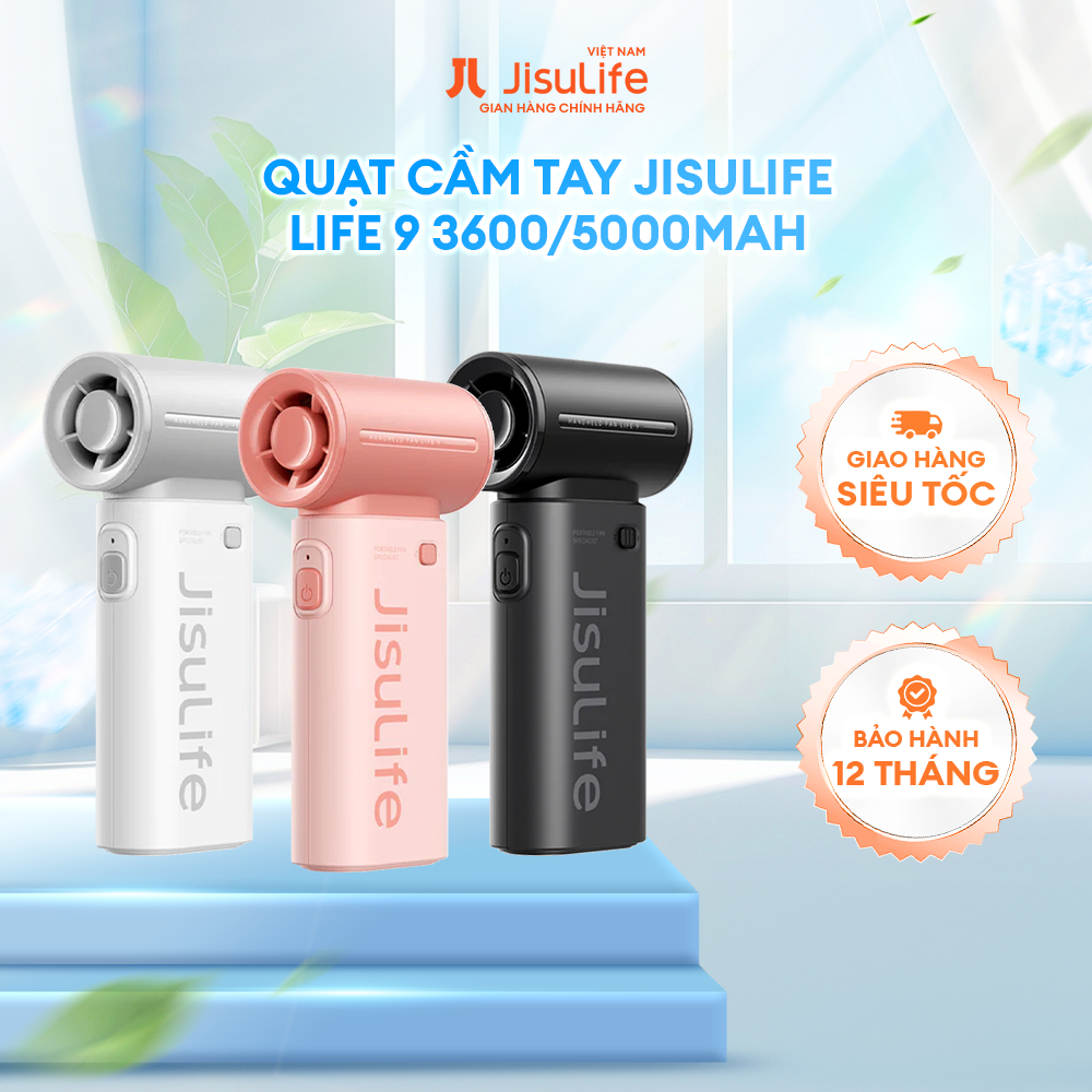 Quạt Mini JISULIFE LIFE 4/LIFE 7/LIFE 9 - Pin 3600mAh - Dùng Đến 12H - Bảo Hành 12 Tháng | BigBuy360 - bigbuy360.vn