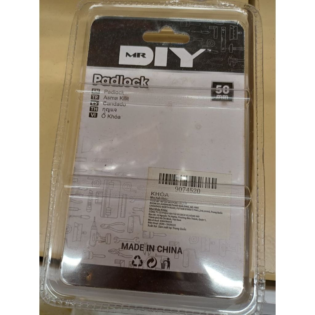 Ổ khóa chống trộm MR DIY 50mm - Khóa cửa sắt,