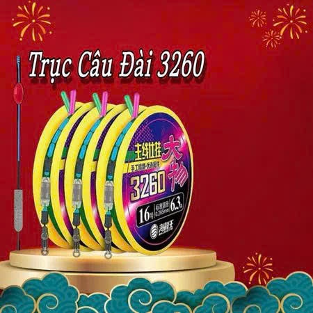 Bộ Chục Câu Đài 3260 – Đủ Size 3m6 4m5 5m4 6m3 7m2, Móc Sắc, Siêu Nhạy